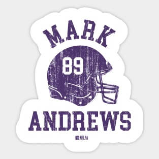 Mark Andrews Baltimore Helmet Font Sticker